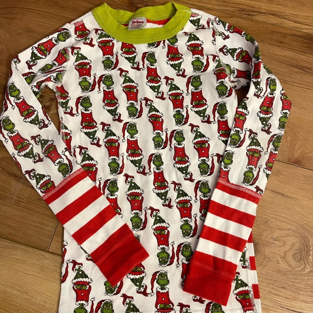 Dr. Seuss Grinch Shirt with Green and Red Accents